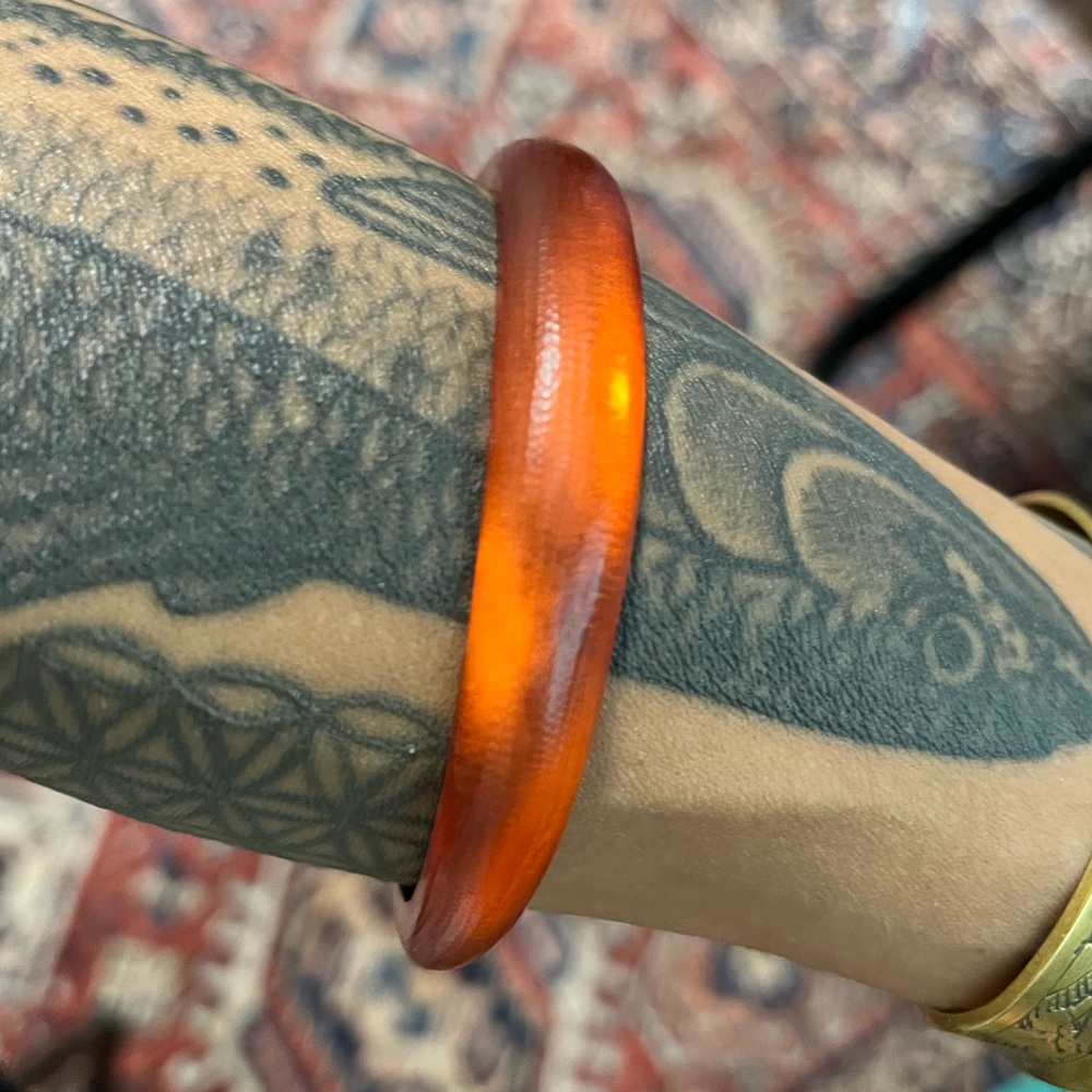 Alexis Bittar Lucite Tapered Orange Bangle